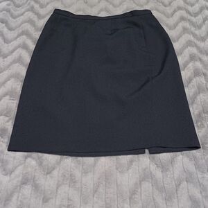 Josephine Chaus Womens Size 12 Black Career Pleated Front Straight Pencil Skirt